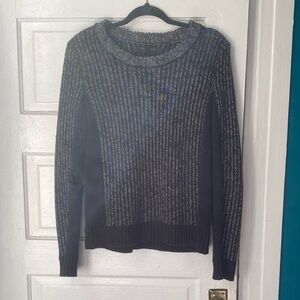 rag & bone Black and Gray Sweater